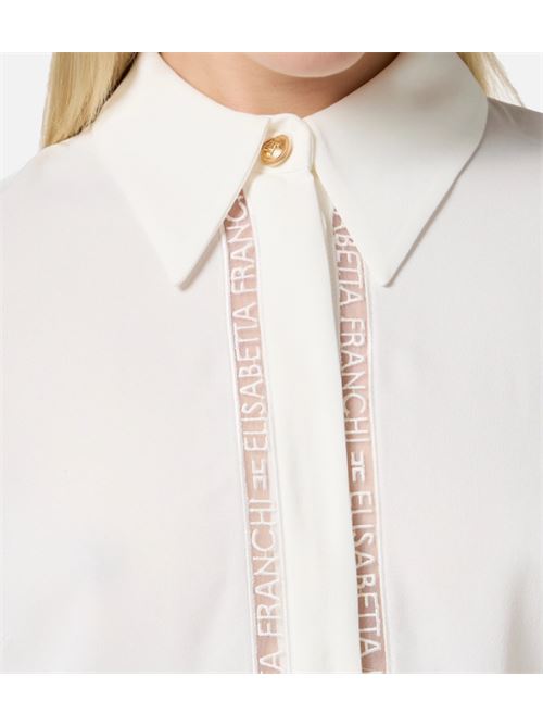 Georgette shirt with lettering bands ELISABETTA FRANCHI | CA05451E2.360